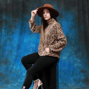 Kim Rogers Animal Print Jacket (M)